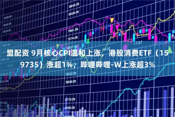 盟配资 9月核心CPI温和上涨，港股消费ETF（159735）涨超1%，哔哩哔哩-W上涨超3%