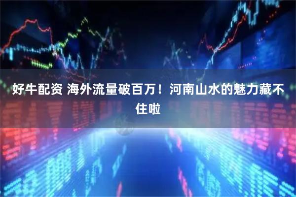 好牛配资 海外流量破百万！河南山水的魅力藏不住啦